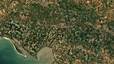 Image satellite de Aiguillon