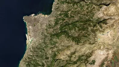 Image satellite de la ville Beyrouth