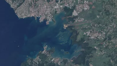 Image satellite de Fort-de-France, chef-lieu de la Martinique