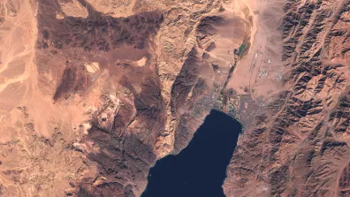 Image satellite de la péninsule d'Arabie