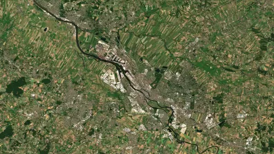 Image satellite de l’estuaire de la Weser, Brême
