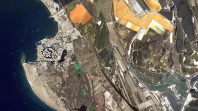 Image satellite du Grau-du-Roi en Petite Camargue