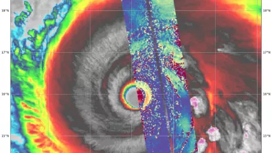 Trace du passage du satellite SWOT
