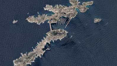 Image satellite de l’archipel du Frioul, face à Marseille