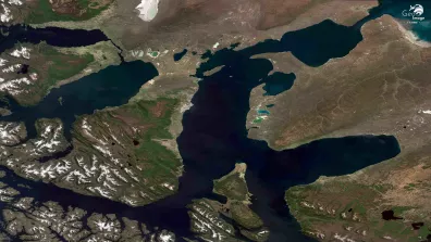 Image satellite du Sud de l'Amérique