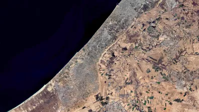 Image satellite de la bande de Gaza