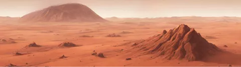  Vue panoramique de Mars générée par Ai