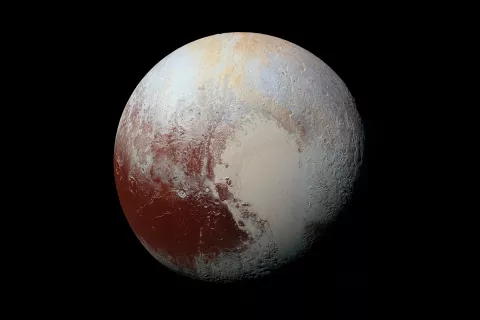 Vue de Pluton par la sonde spatiale New Horizons