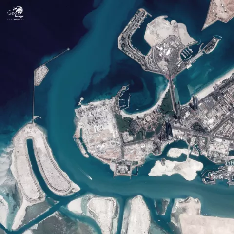 Image satellite d'Abu Dhabi