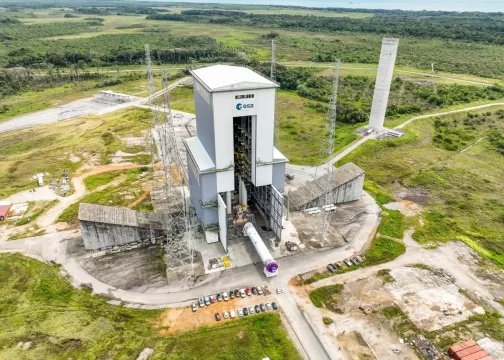 Transfert du corps central d’Ariane 6 au Centre Spatial Guyanais