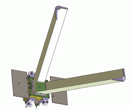 Satellite Microscope équipé de ces 2 ailes de désorbitation déployées (4m 60 de long). Crédits : CNES