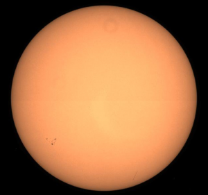 Image of the Sun, dated 22 July, acquired by the SODISM telescope on the Picard satellite. Credits: CNES.