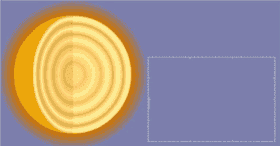 Simulation d'une oscillation d'une étoile. Le graphique représente les variations au cours du temps de la luminosité du Soleil. Crédit : Observatoire de Paris/UFE