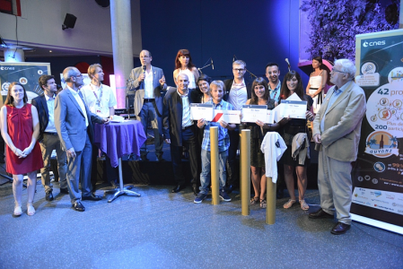 Les lauréats d'#ActInSpace. Crédits CNES/R. Barranco