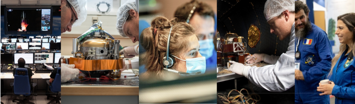 Montage photo de plusieurs salariés au CNES