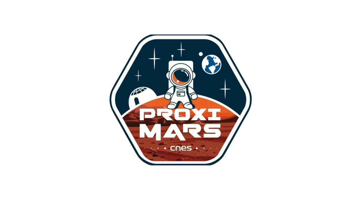 logo-proximars, un petit astronaute sur le sol de Mars
