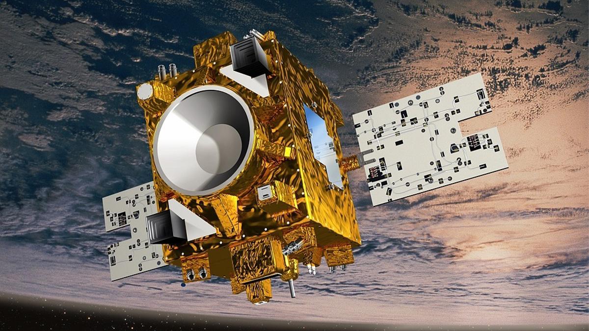 Vue d’artiste du satellite MICROSCOPE Vue d’artiste du satellite MICROSCOPE