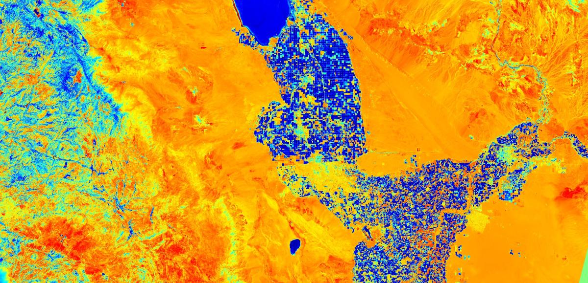 Image satellite de la frontière américano-mexicaine
