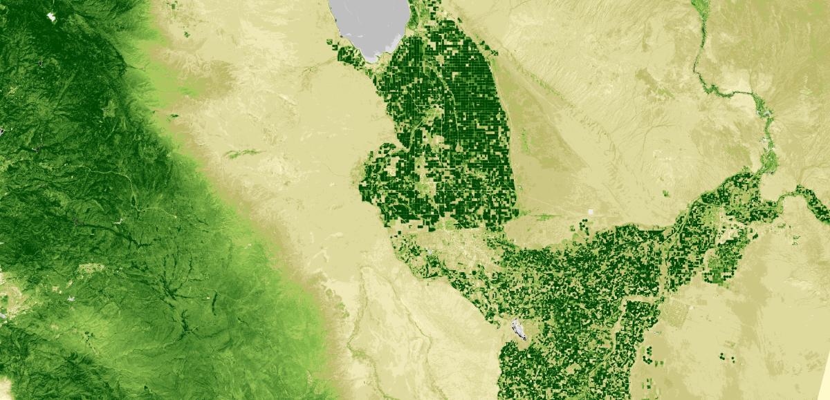 Image satellite de la frontière américano-mexicaine