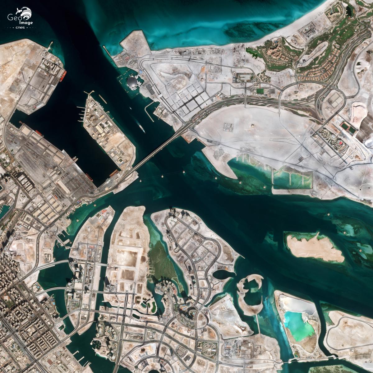 Image satellite d'Abu Dhabi