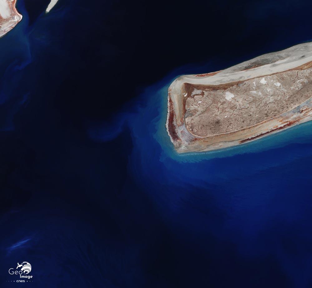 Image satellite de la petite mer d’Aral