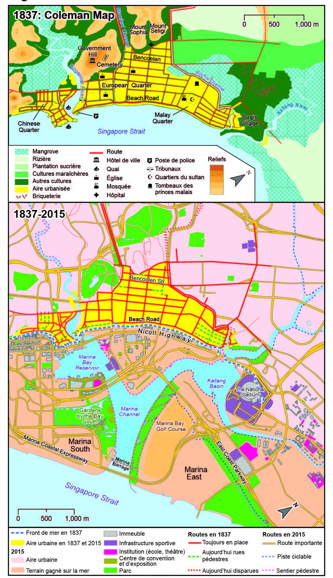 Carte de Singapour