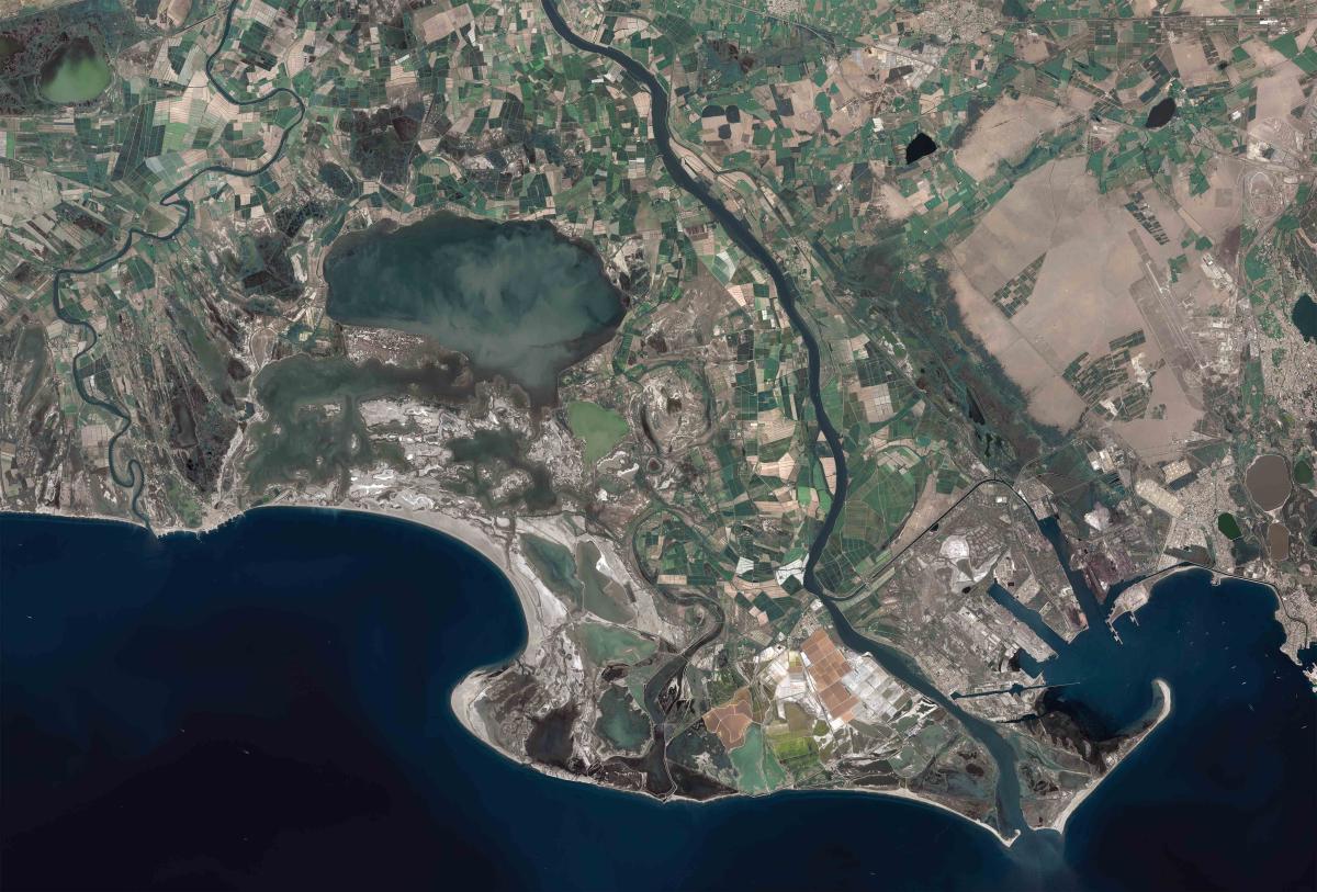 Image satellite de Fos-sur-Mer