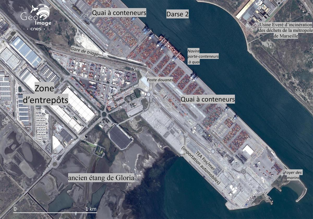 Image satellite de Fos-sur-Mer