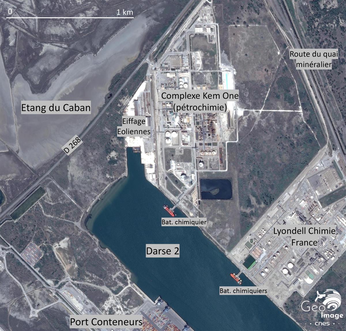 Image satellite de Fos-sur-Mer