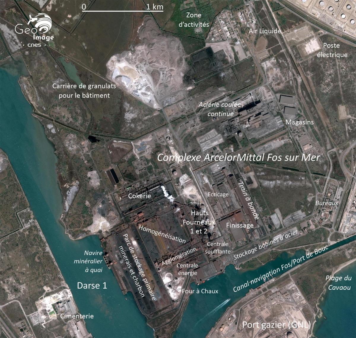 Image satellite de Fos-sur-Mer
