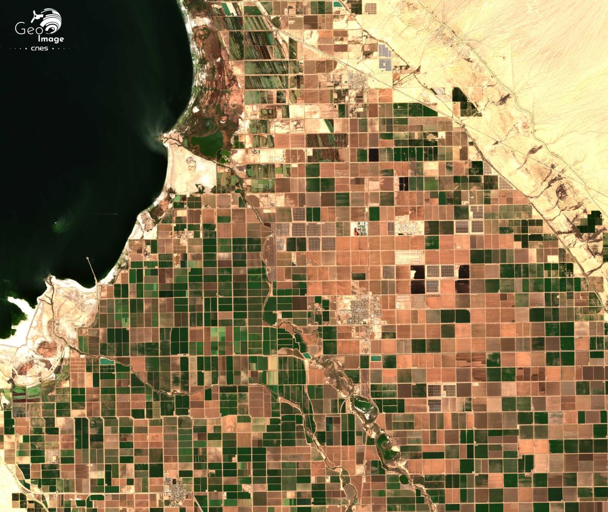 Image satellite de la frontière américano-mexicaine