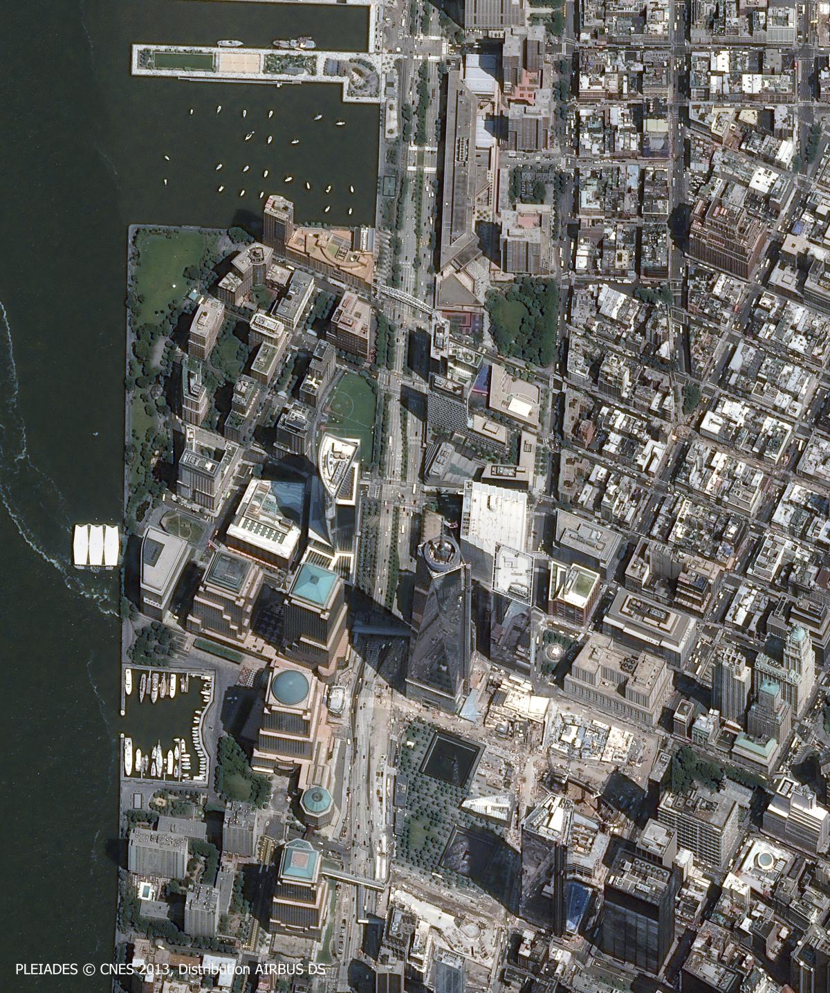 Image satellite de Manhattan sud