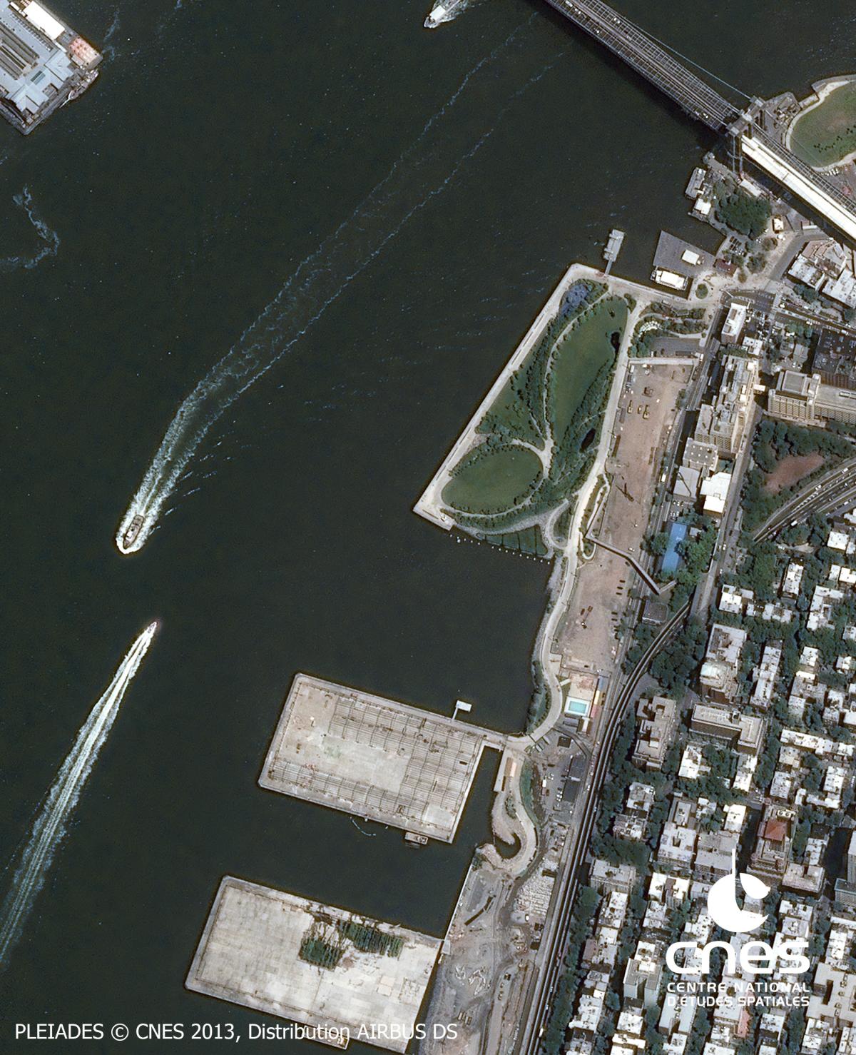 Image satellite de Manhattan sud