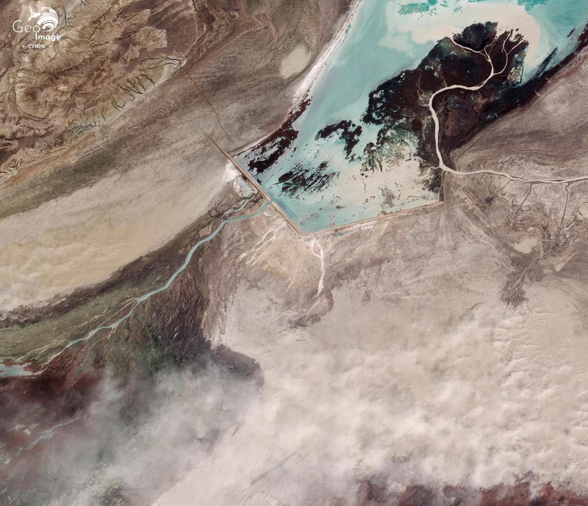 Image satellite de la petite mer d’Aral