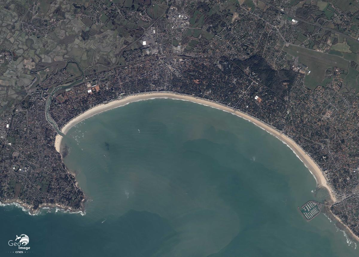 Image satellite de la presqu’ile de Guérande-La Baule