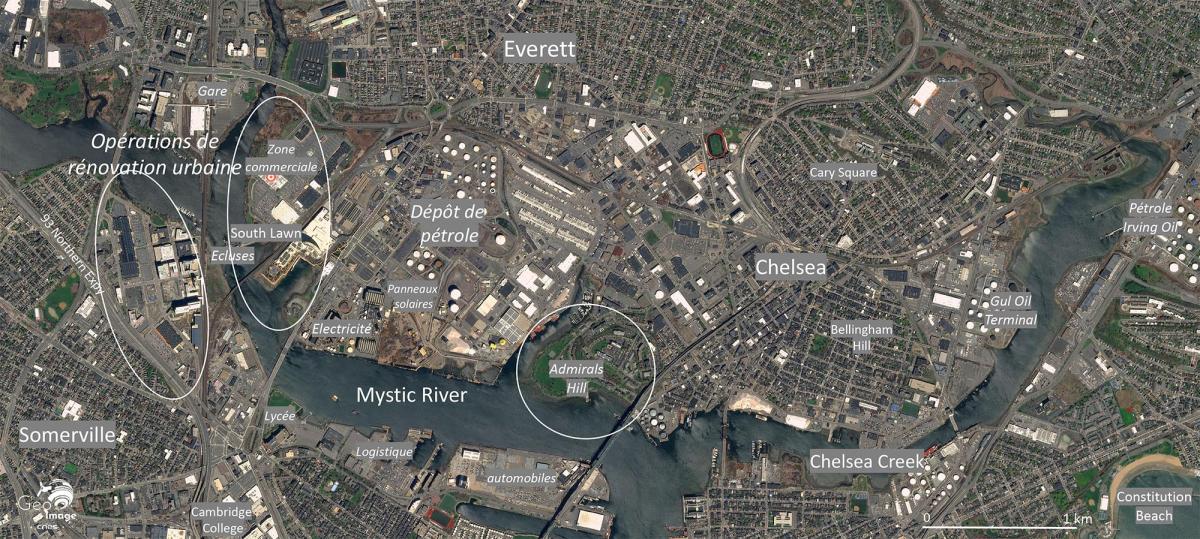 Image satellite de Boston