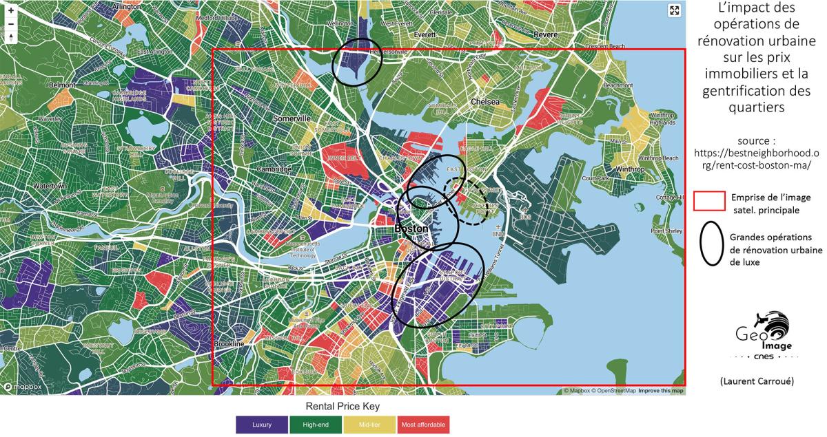 Image satellite de Boston