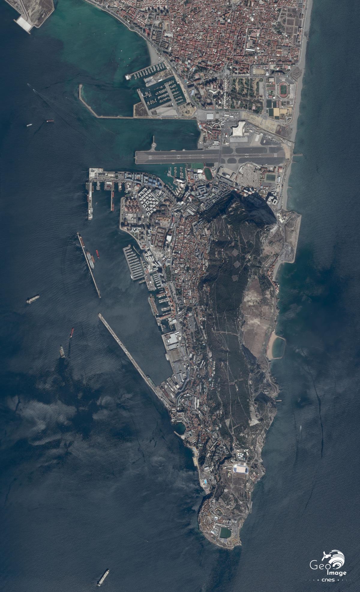 Image satellite du détroit de Gibraltar