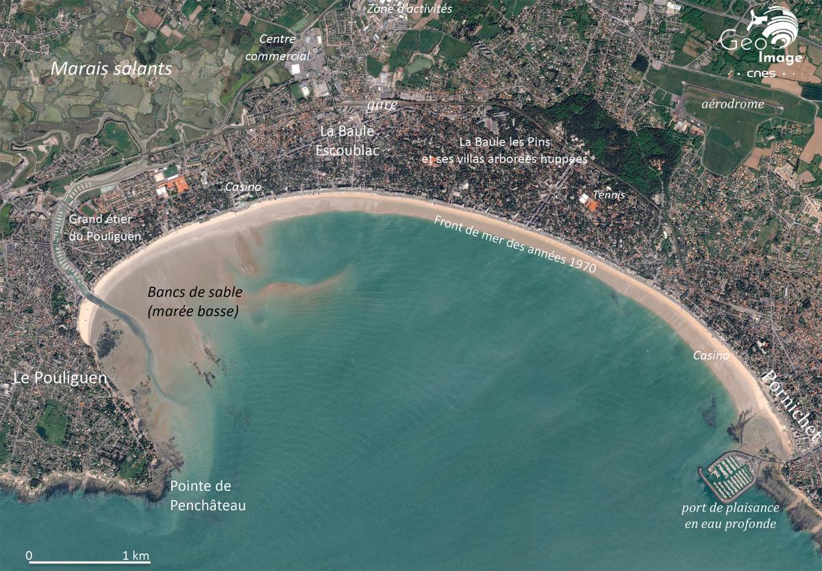 Image satellite de la presqu’ile de Guérande-La Baule