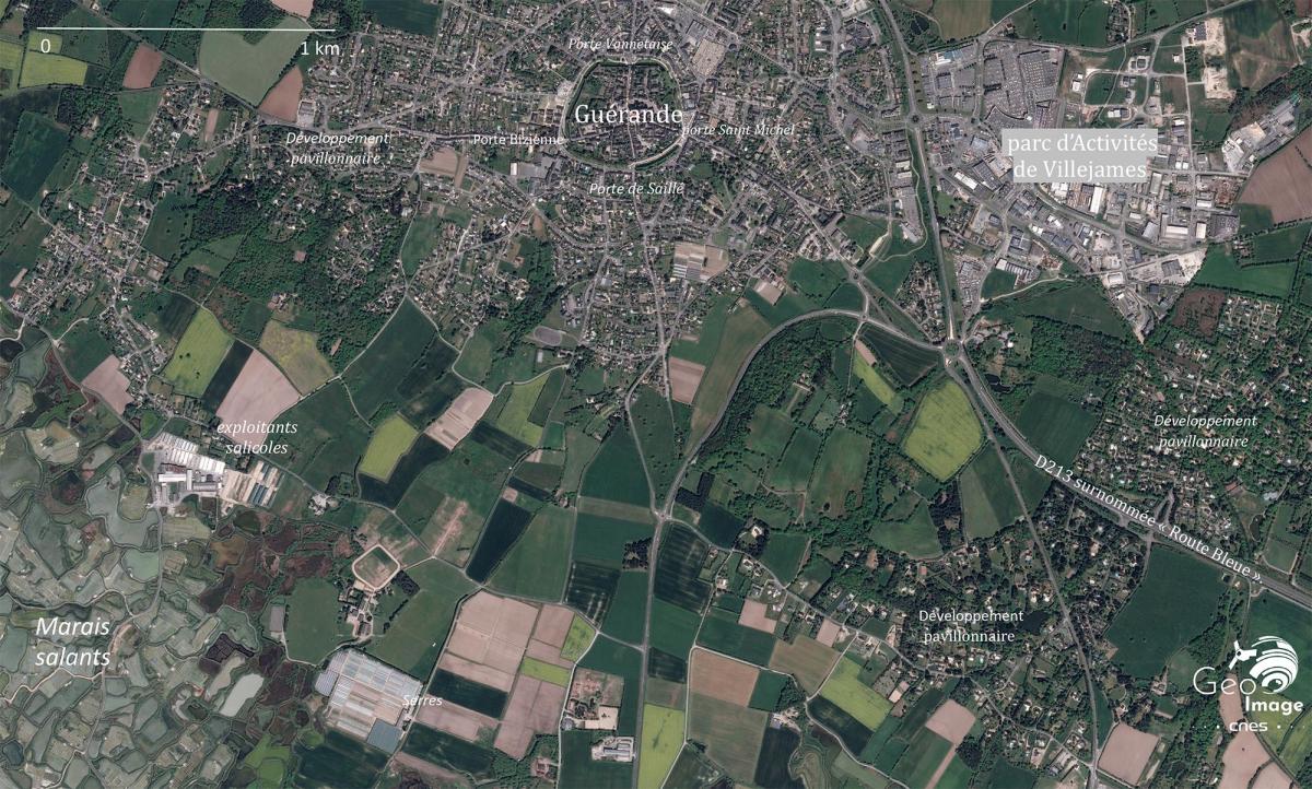 Image satellite de la presqu’ile de Guérande-La Baule
