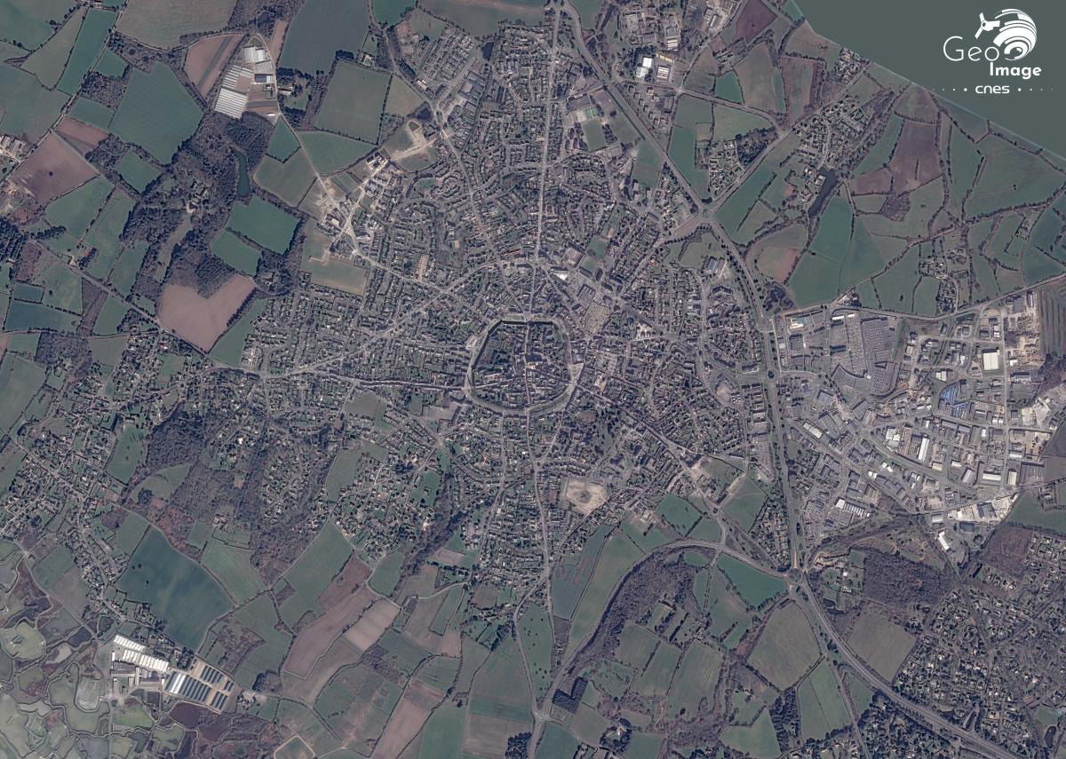 Image satellite de la presqu’ile de Guérande-La Baule