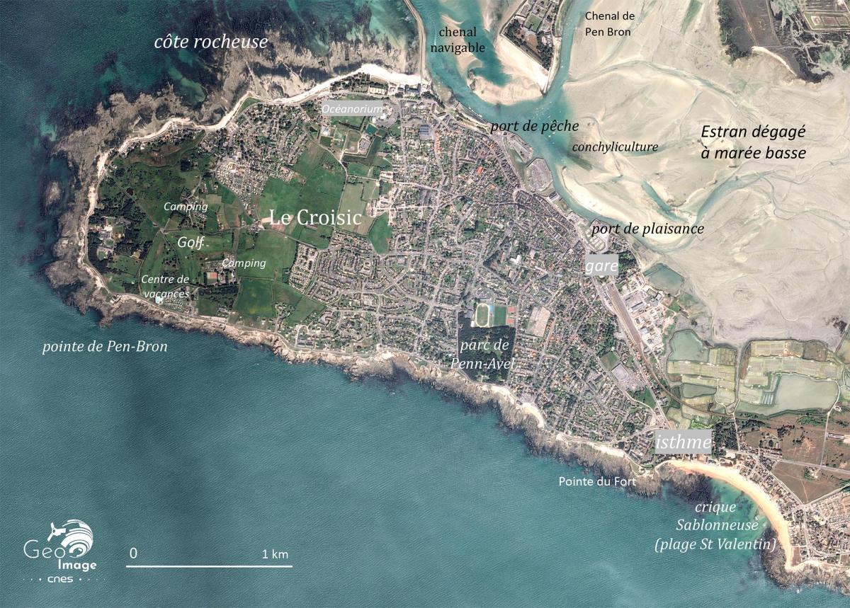 Image satellite de la presqu’ile de Guérande-La Baule