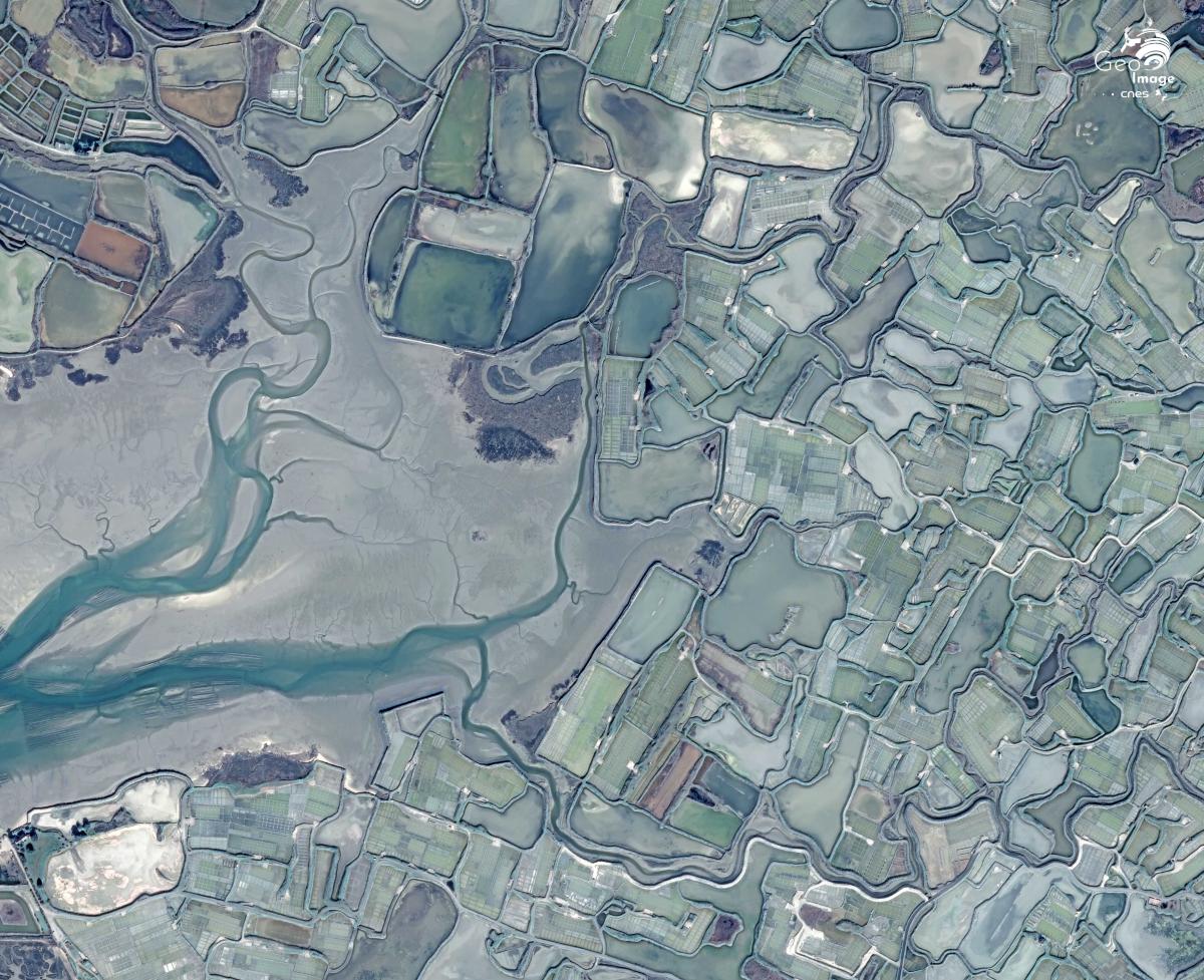 Image satellite de la presqu’ile de Guérande-La Baule