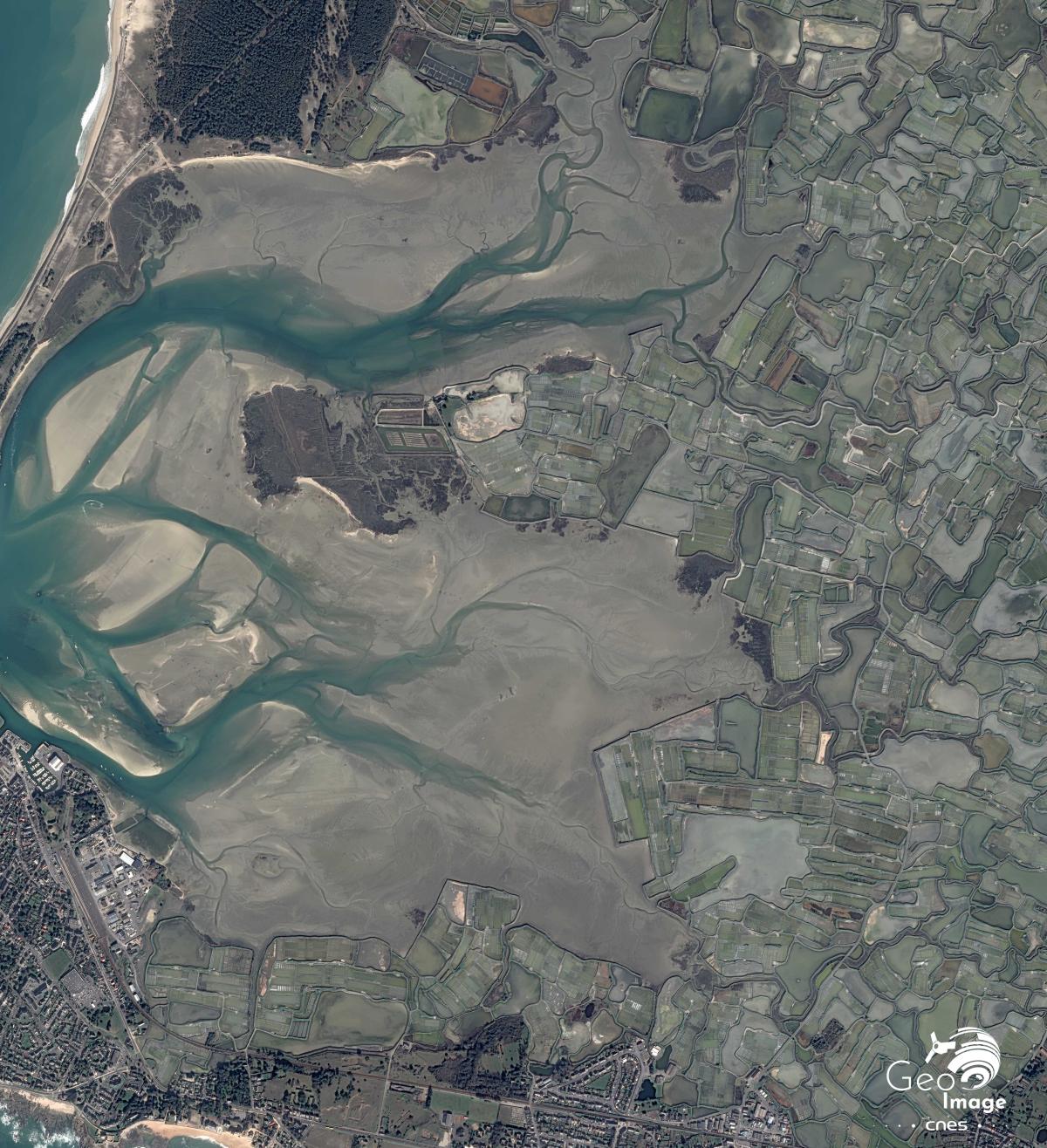Image satellite de la presqu’ile de Guérande-La Baule