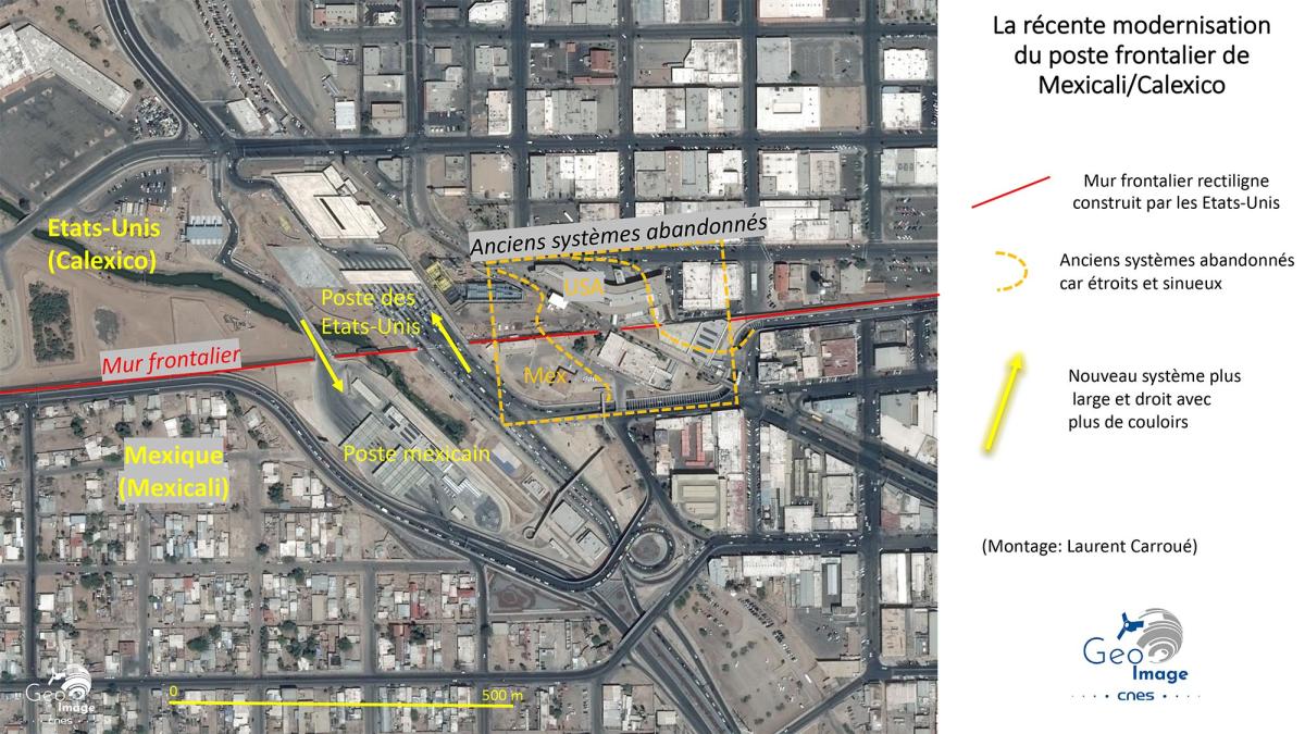 Image satellite de la frontière américano-mexicaine