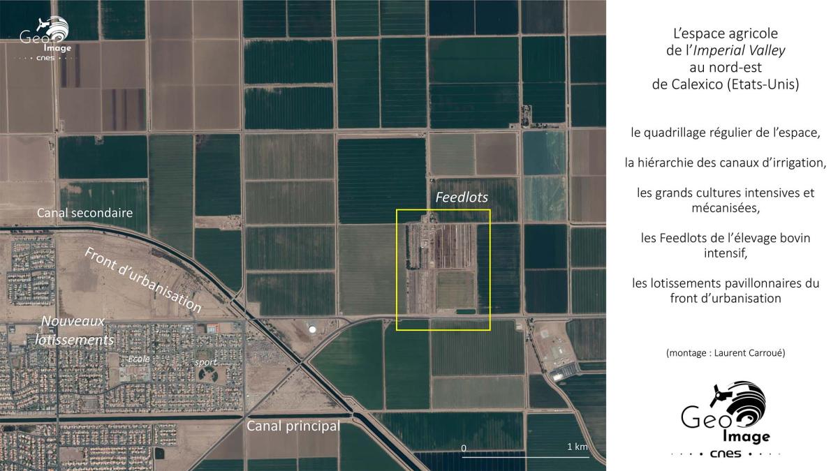 Image satellite de la frontière américano-mexicaine