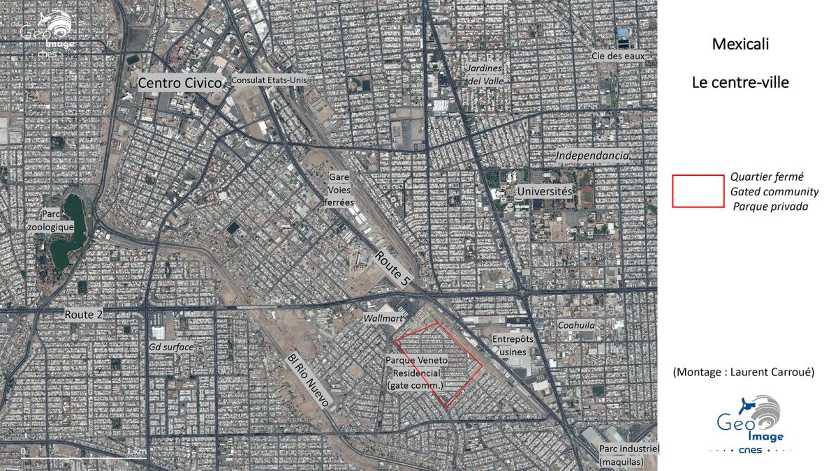 Image satellite de la frontière américano-mexicaine