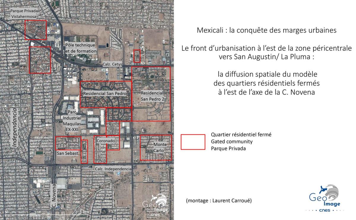 Image satellite de la frontière américano-mexicaine