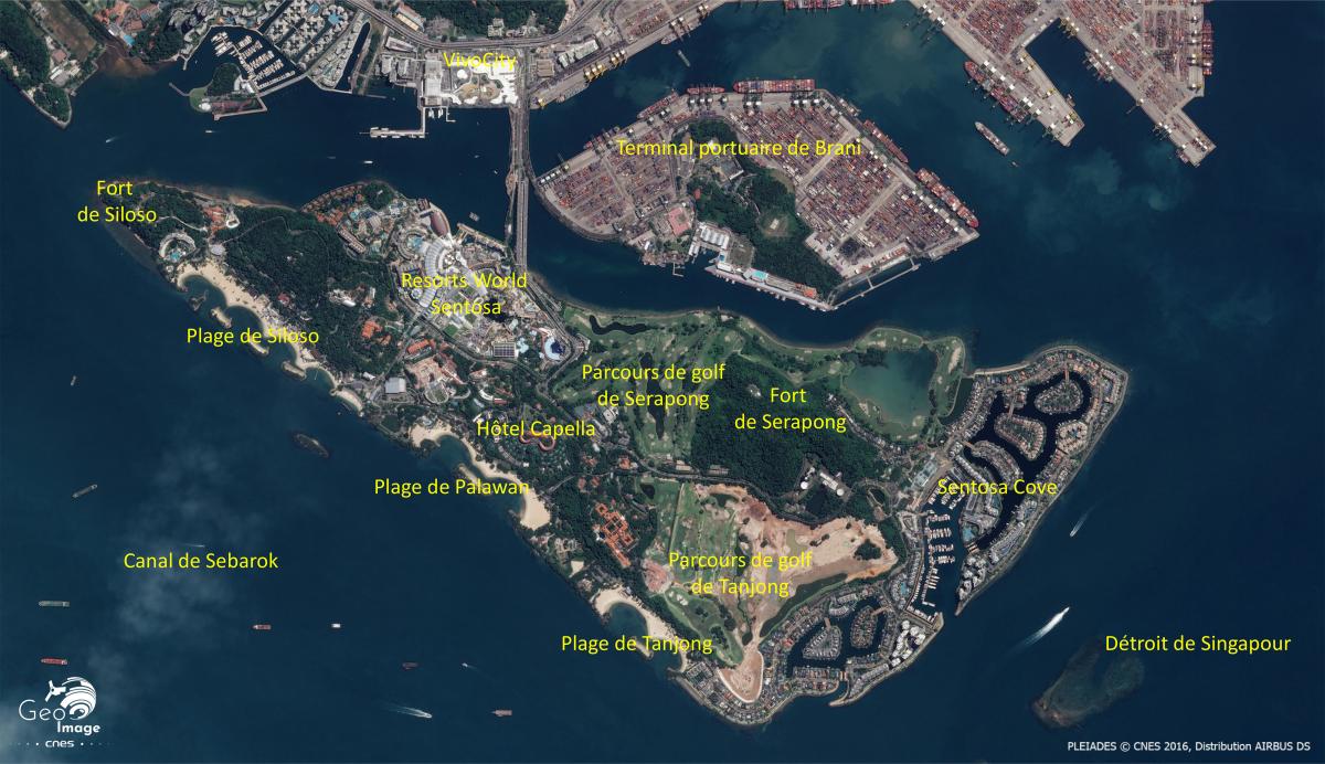 Image satellite de Singapour Image satellite de Singapour