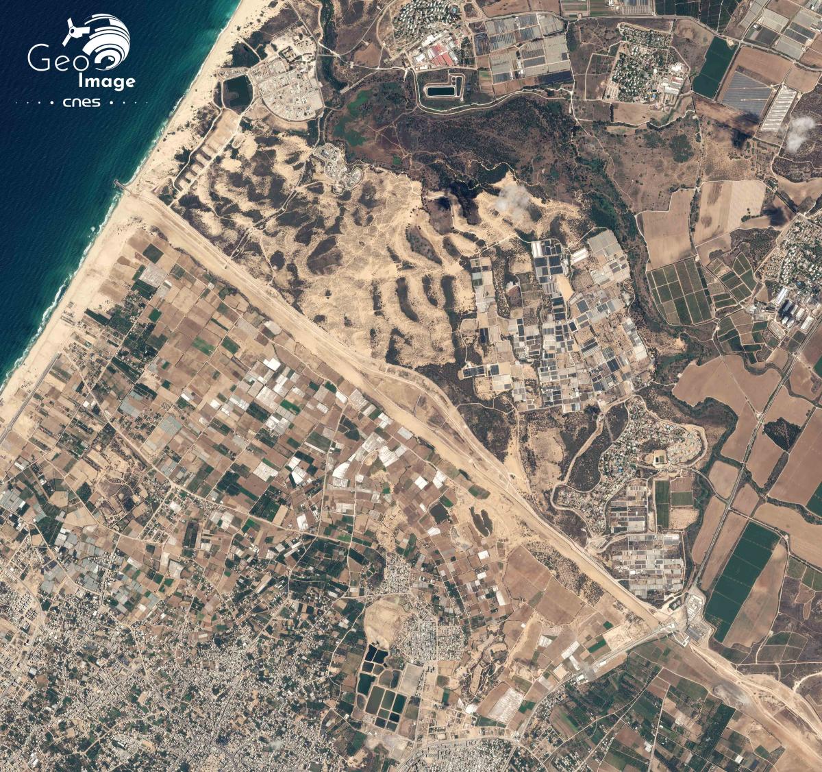 Image satellite de la bande de Gaza